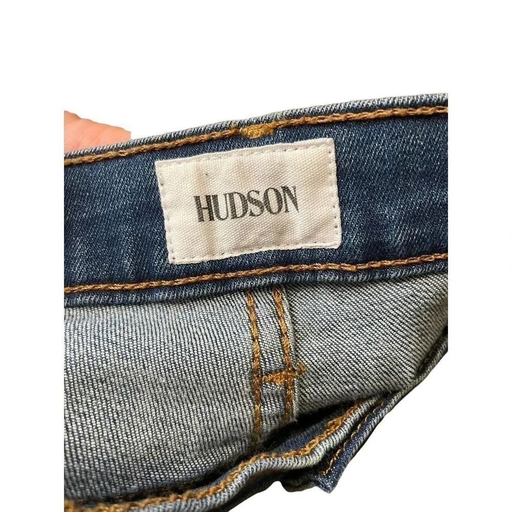 Hudson Women's Natalie Midrise Ankle Super Skinny Jeans Size 27 Blue Denim - Picture 5 of 7